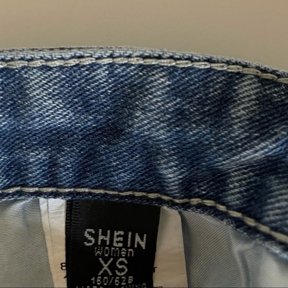 HIGH Rise 2 Color Denim Cuffed Jean Shorts XS - Picture 6 of 6